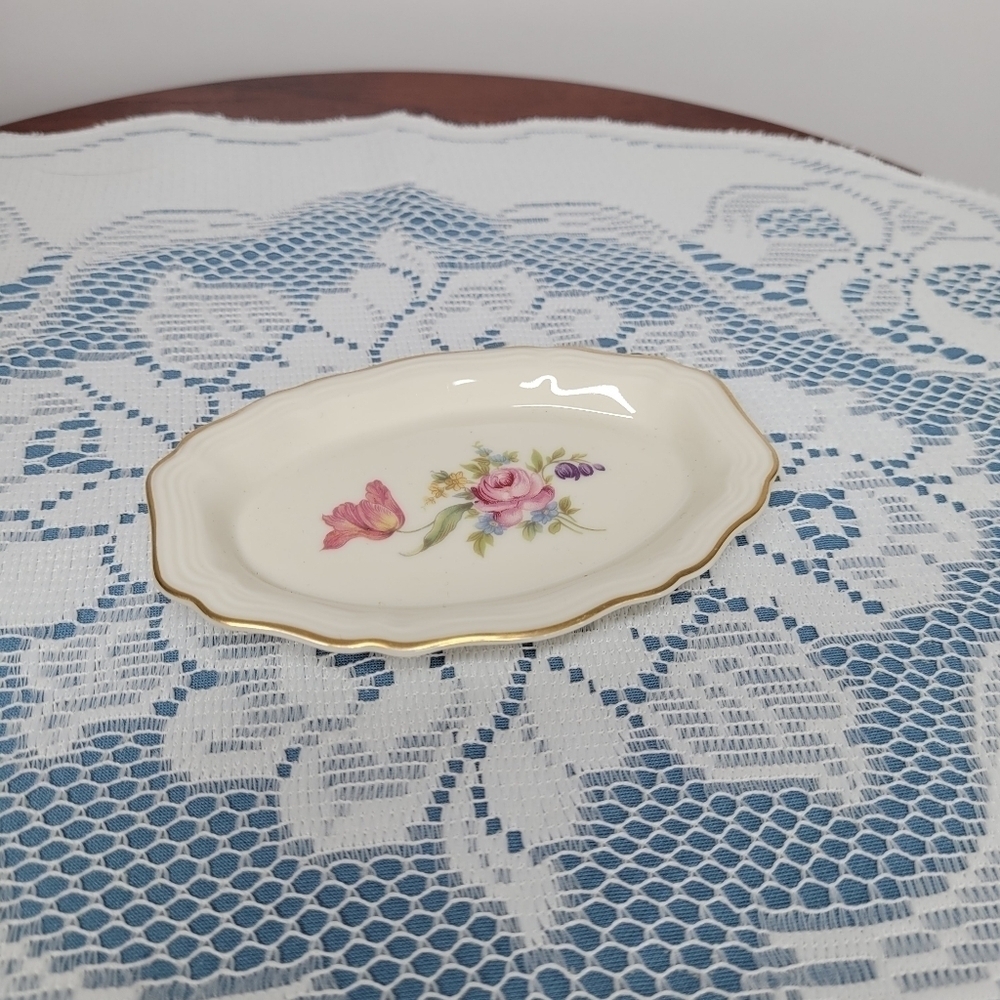 Rosenthal Bahnhofsalb Germany Mini Floral‎ Platter, Doll house mini trinket dish